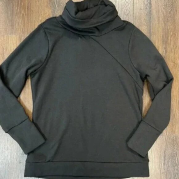 Apana Black Cowl Neck sweatshirt SZ MED - Picture 1 of 4
